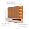 Estante Home Ripado Tv 82 Pol 240 cm Cancun Freijo Off White Matte Colibri