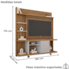 Estante Home Tv 47 Pol 160 cm Taurus Cinamomo Off White BECHARA