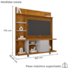 Estante Home Tv 47 Pol 160 cm Taurus Naturalle Off White BECHARA