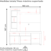 Estante Home Tv 50 Pol 1 Porta 160 cm Icaro Cinamomo Off White MADETEC