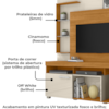 Estante Home Tv 50 Pol 1 Porta 160 cm Icaro Cinamomo Off White MADETEC
