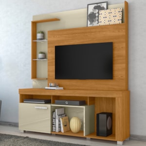 Estante Home Tv 50 Pol 1 Porta 160 cm Icaro Cumaru Opala MADETEC