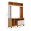 Estante Home Tv 50 Pol 2 Portas 137 cm Elba Freijo Off White Matte Colibri