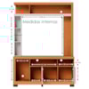 Estante Home Tv 50 Pol 2 Portas 137 cm Elba Freijo Off White Matte Colibri