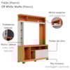 Estante Home Tv 50 Pol 2 Portas 137 cm Elba Freijo Off White Matte Colibri