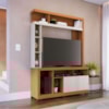 Estante Home Tv 50 Pol 2 Portas 137 cm Elba Freijo Off White Matte Colibri