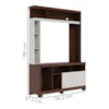 Estante Home Tv 50 Pol 2 Portas 137 cm Elba Nogueira Real Off White Matte Colibri