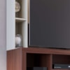 Estante Home Tv 50 Pol 2 Portas 137 cm Elba Nogueira Real Off White Matte Colibri