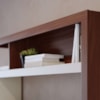 Estante Home Tv 50 Pol 2 Portas 137 cm Elba Nogueira Real Off White Matte Colibri