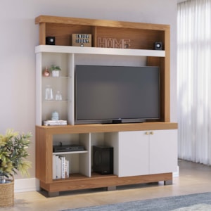 Estante Home Tv 50 Pol 2 Portas 161 cm Valenca Freijo Off White Colibri