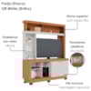 Estante Home Tv 50 Pol 2 Portas 161 cm Valenca Freijo Off White Colibri