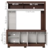 Estante Home Tv 50 Pol 2 Portas 161 cm Valenca Nogueira Real Off White Colibri