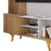 Estante Home Tv 55 Pol 136 cm Corumbau Cinamomo Off White BECHARA