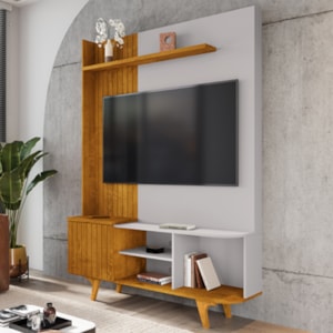 Estante Home Tv 55 Pol 136 cm Corumbau Naturalle Off White BECHARA