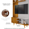 Estante Home Tv 55 Pol 136 cm Corumbau Naturalle Off White BECHARA