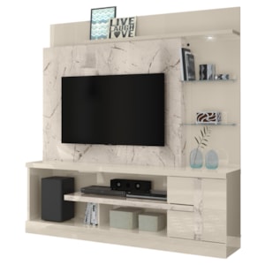 Estante Home Tv 55 Pol 2P 181 cm Alan Calacata Off White MADETEC