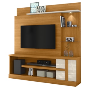 Estante Home Tv 55 Pol 2P 181 cm Alan Cinamomo Off White MADETEC