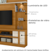Estante Home Tv 55 Pol 2P 181 cm Alan Cinamomo Off White MADETEC
