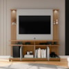Estante Home Tv 55 Pol Com LED 180 cm York Cinamomo Off White BECHARA
