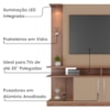 Estante Home Tv 55 Pol Com LED 180 cm York Fendi Freijo BECHARA