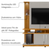 Estante Home Tv 55 Pol Com LED 180 cm York Naturalle Off White BECHARA