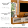 Estante Home Tv 60 Pol 200 cm Frizz Plus Cinamomo Off White MADETEC