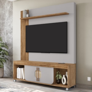 Estante Home Tv 65 Pol 160 cm Maragogi Cinamomo Off White BECHARA