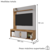 Estante Home Tv 65 Pol 160 cm Maragogi Cinamomo Off White BECHARA