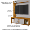 Estante Home Tv 65 Pol 160 cm Maragogi Naturalle Off White BECHARA