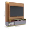 Estante Home Tv 65 Pol 180 cm 2 Portas Humaita Freijo Cinza Colibri
