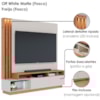 Estante Home Tv 65 Pol 180 cm 2 Portas Humaita Off White Matte Freijo Colibri