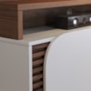 Estante Home Tv 65 Pol 2 Portas 152 cm Jurere Amendoa Off White Matte