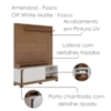 Estante Home Tv 65 Pol 2 Portas 152 cm Jurere Amendoa Off White Matte