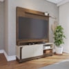 Estante Home Tv 65 Pol 2 Portas 152 cm Jurere Amendoa Off White Matte