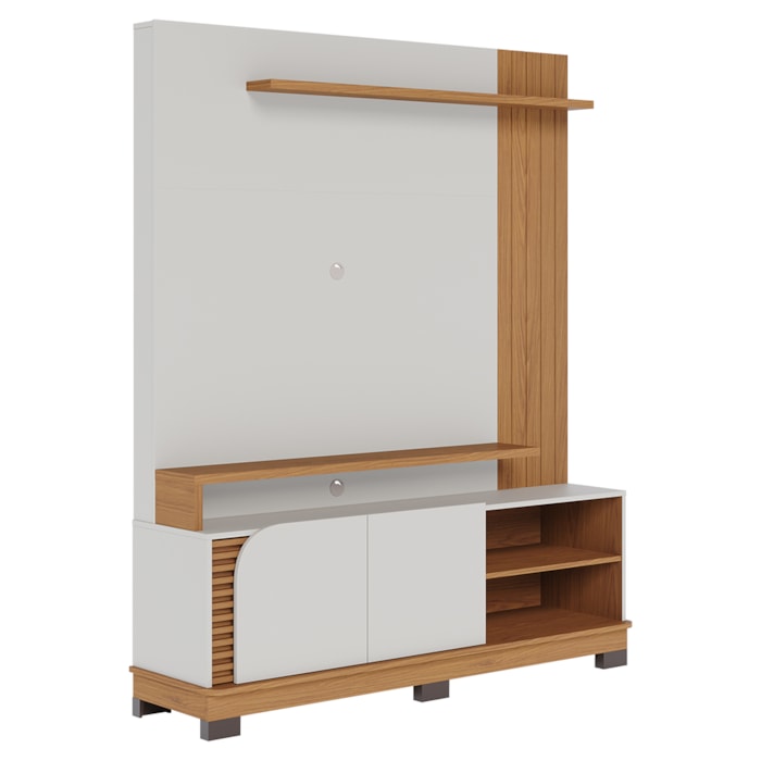 Estante Home Tv 65 Pol 2 Portas 152 cm Jurere Off White Matte Freijo Colibri