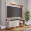 Estante Home Tv 65 Pol 2 Portas 152 cm Jurere Off White Matte Freijo Colibri