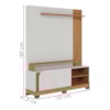 Estante Home Tv 65 Pol 2 Portas 152 cm Jurere Off White Matte Freijo Colibri