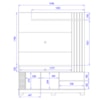 Estante Home Tv 65 Pol 2 Portas 152 cm Jurere Off White Matte Freijo Colibri