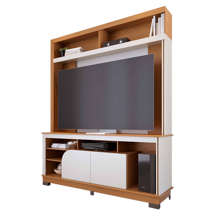 Estante Home Tv 65 Pol 2 Portas 160 cm Belaya Freijo Off White Matte Colibri