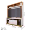 Estante Home Tv 65 Pol 2 Portas 160 cm Belaya Freijo Off White Matte Colibri
