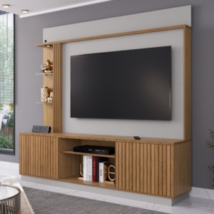 Estante Home Tv 65 Pol 201 cm Atlanta Cinamomo Off White BECHARA