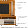Estante Home Tv 65 Pol 2P 182 cm Frizz Cinamomo Off White MADETEC