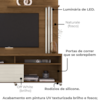 Estante Home Tv 65 Pol 2P 182 cm Frizz Naturale Off White MADETEC