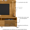 Estante Home Tv 65 Pol 2P 182cm Frizz Cumaru MADETEC