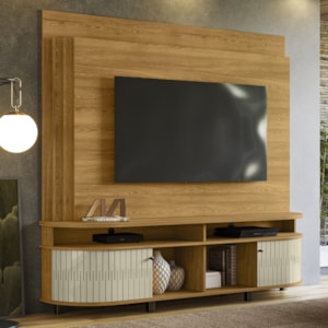 Estante Home Tv 65 Pol 2P 183 cm Daytona Cumaru Opala MADETEC