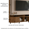 Estante Home Tv 65 Pol 2P 183 cm Daytona Fendi Naturale MADETEC