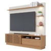Estante Home Tv 70 Pol 200 cm Campeche Freijo Off White Matte Colibri