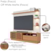 Estante Home Tv 70 Pol 200 cm Campeche Freijo Off White Matte Colibri