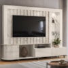 Estante Home Tv 70 Pol 243 cm Le Mans Calacata Off White MADETEC
