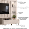 Estante Home Tv 70 Pol 243 cm Le Mans Calacata Off White MADETEC